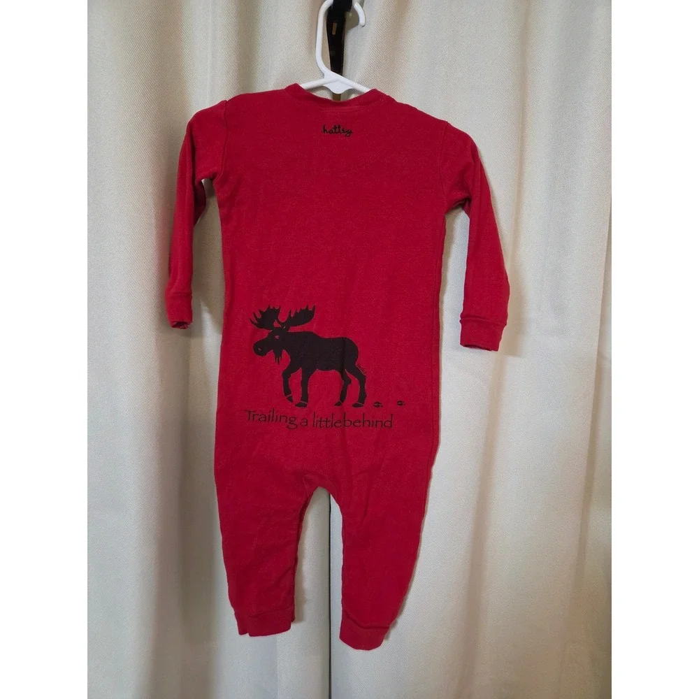 Hatley Red Moose Trailing A Little Behind Union Suit Sleeper 12-18M